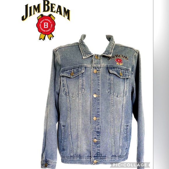 Jim Bean Jackets & Blazers - Jim Beam Woman’s Embroidered Denim Jean Jacket. Size L